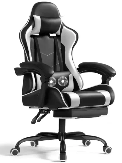 Ergonomic Gamer Chair with Footrest & Lumbar Support